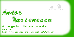 andor marienescu business card